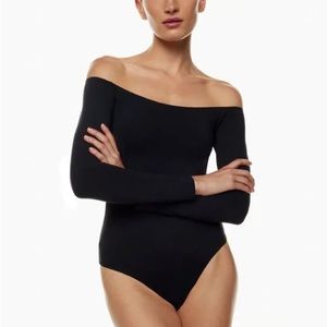Aritzia Babaton Contour Off-Shoulder Long Sleeve Bodysuit